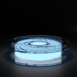 SA Filament PLA Glow in the Dark Blue, 1.75mm, 500g_Spool on Side