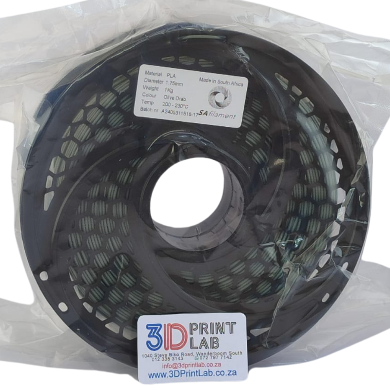 SA Filament PLA Olive Drab, 1.75mm, 1kg_Sealed Plastic