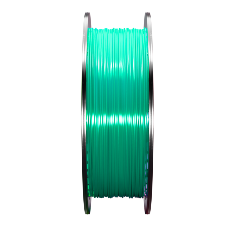 SA Filament Silk PLA+ Chrome Green Filament, 1.75mm, 1kg_Front of Spool
