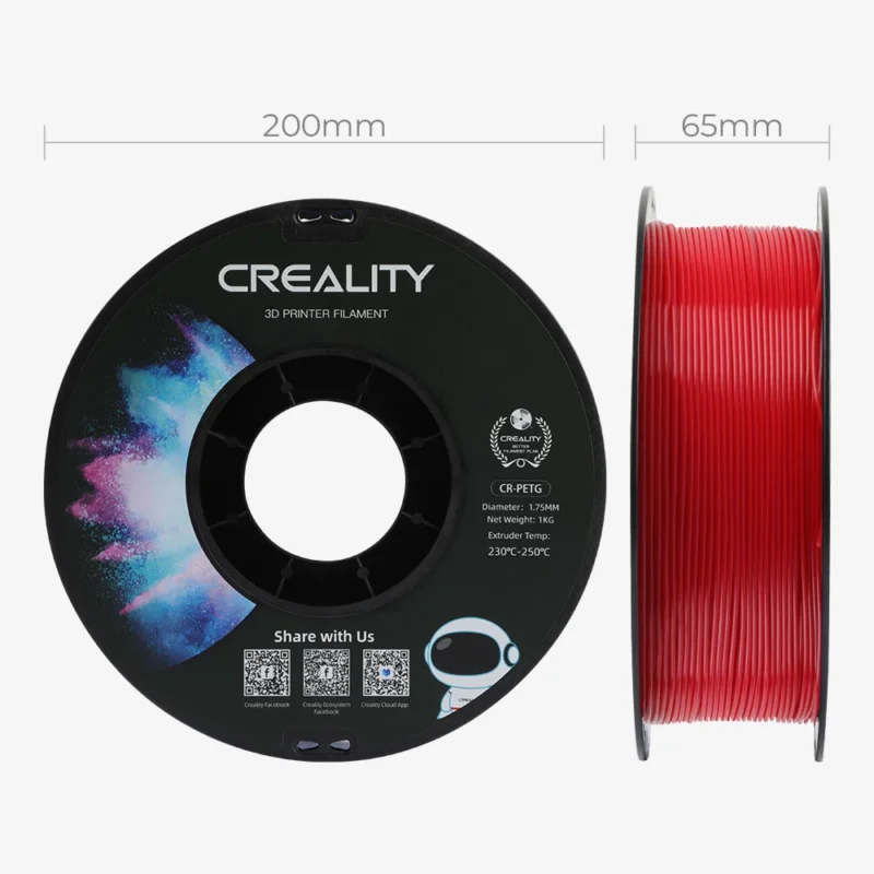 Creality CR-PETG Red Filament, 1.75mm, 1kg_Dimensions
