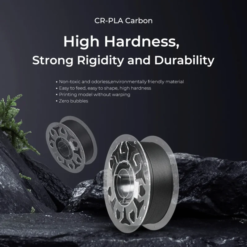 Creality CR-PLA Carbon Black Filament, 1.75mm, 1kg_Great Hardness