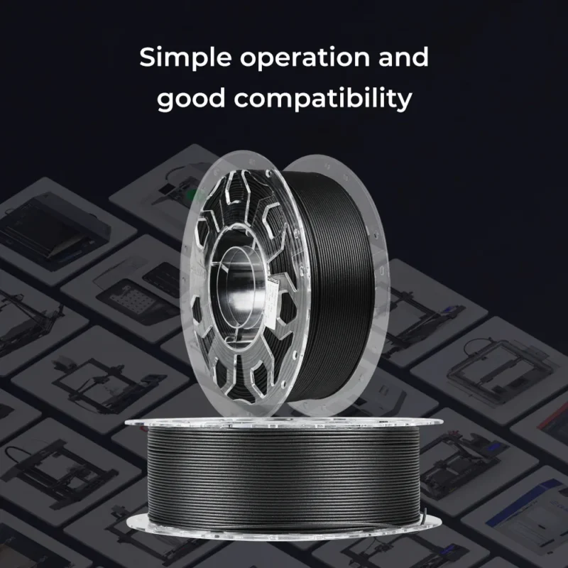 Creality CR-PLA Carbon Black Filament, 1.75mm, 1kg_Widely Compatible