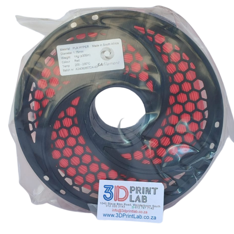 SA Filament Hyper PLA Red, 1.75mm, 1kg_Sealed Plastic