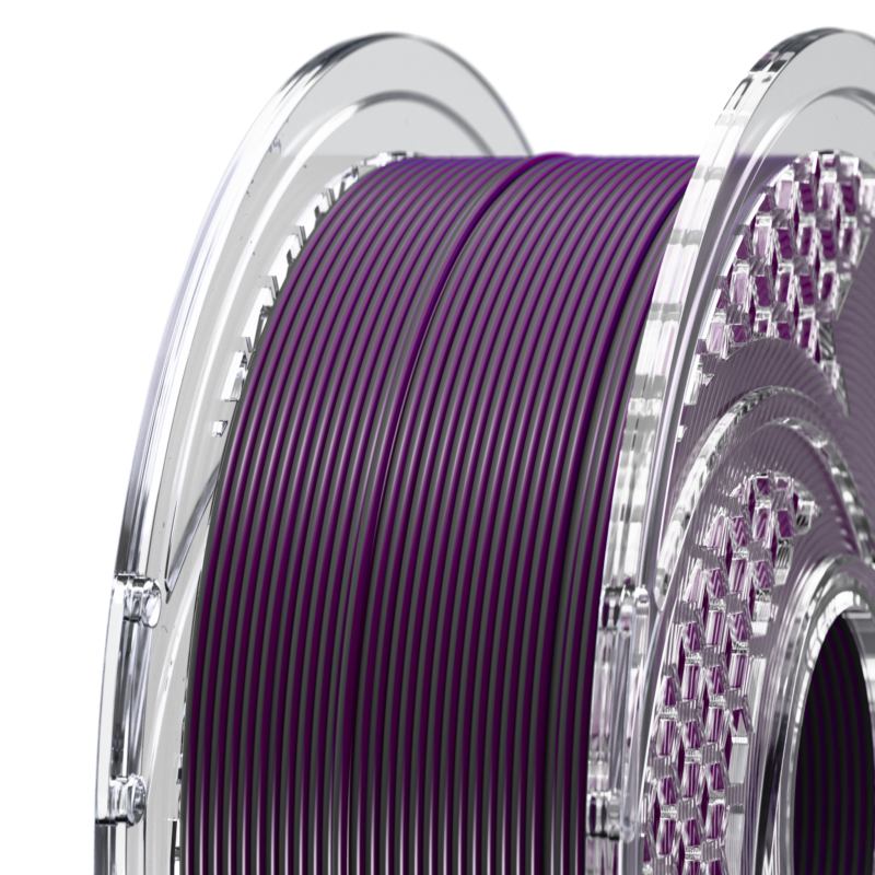 SA Filament Dual Silk PLA+ Midnight Purple Filament, 1.75mm, 750g_Close Up