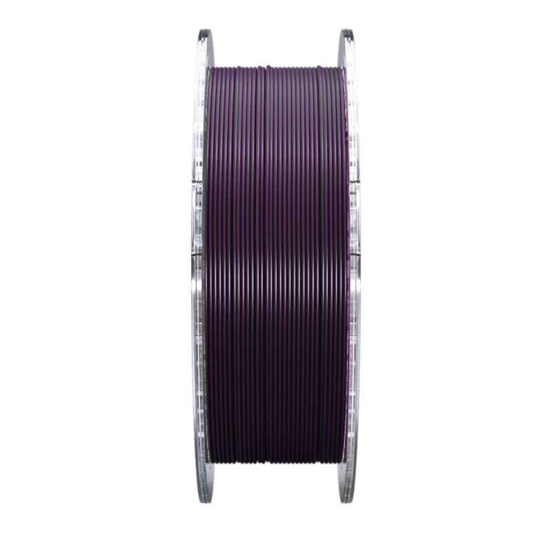SA Filament Dual Silk PLA+ Midnight Purple Filament, 1.75mm, 750g_Front of Spool