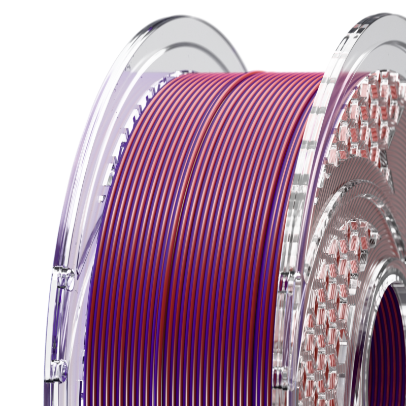 SA Filament Dual Silk PLA+ Crimson Eclipse Filament, 1.75mm, 750g_Close Up