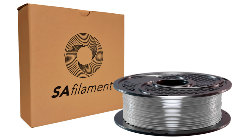 SA Filament PETG Speed Silver Filament, 1.75mm, 1kg_With Packaging