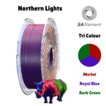 SA Filament Tri Silk PLA+ Northern Lights Filament, 1.75mm, 750g_Main Image