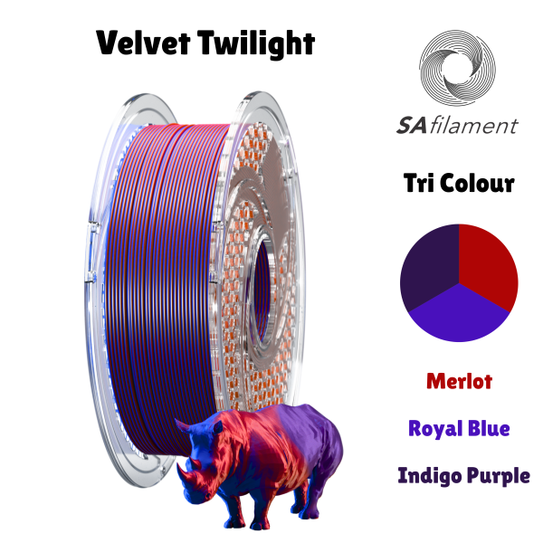 SA Filament Tri Silk PLA+ Velvet Twilight Filament, 1.75mm, 750g_Main Image