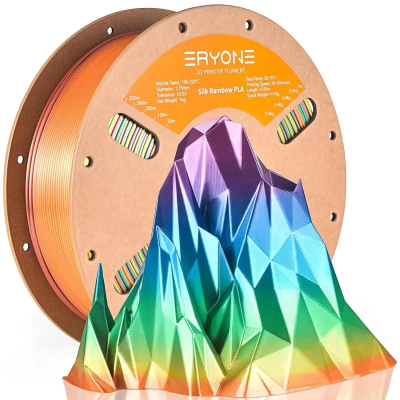 Eryone PLA Silk Rainbow Mountain Mirage, 1.75mm, 1kg Eryone PLA Silk Rainbow Mountain Mirage, 1.75mm, 1kg