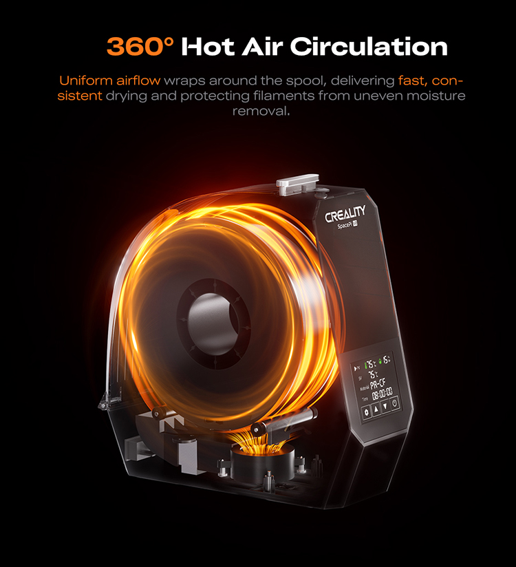 Space Pi V2 Filament Dry Box_Circulation
