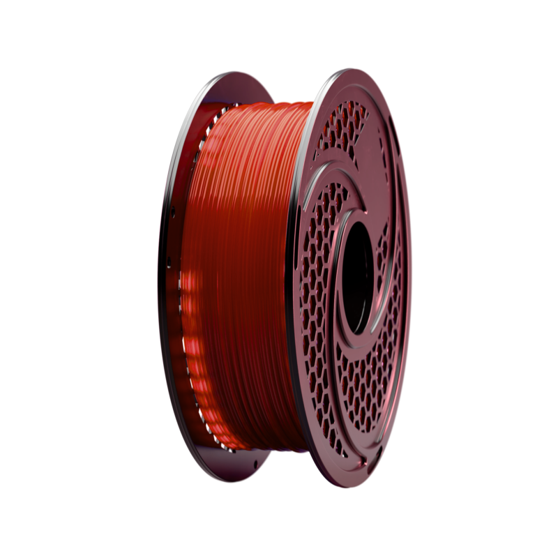 SA Filament PETG Speed Transparent Red Filament 1.75mm 1kg_Front View SA Filament PETG Speed Transparent Red Filament 1.75mm 1kg_Front View