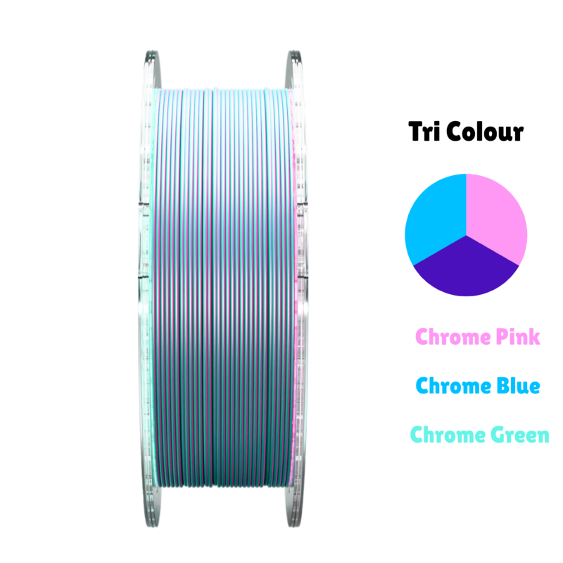 SA Filament Tri Silk PLA+ Chrome Royale_Front of Spool