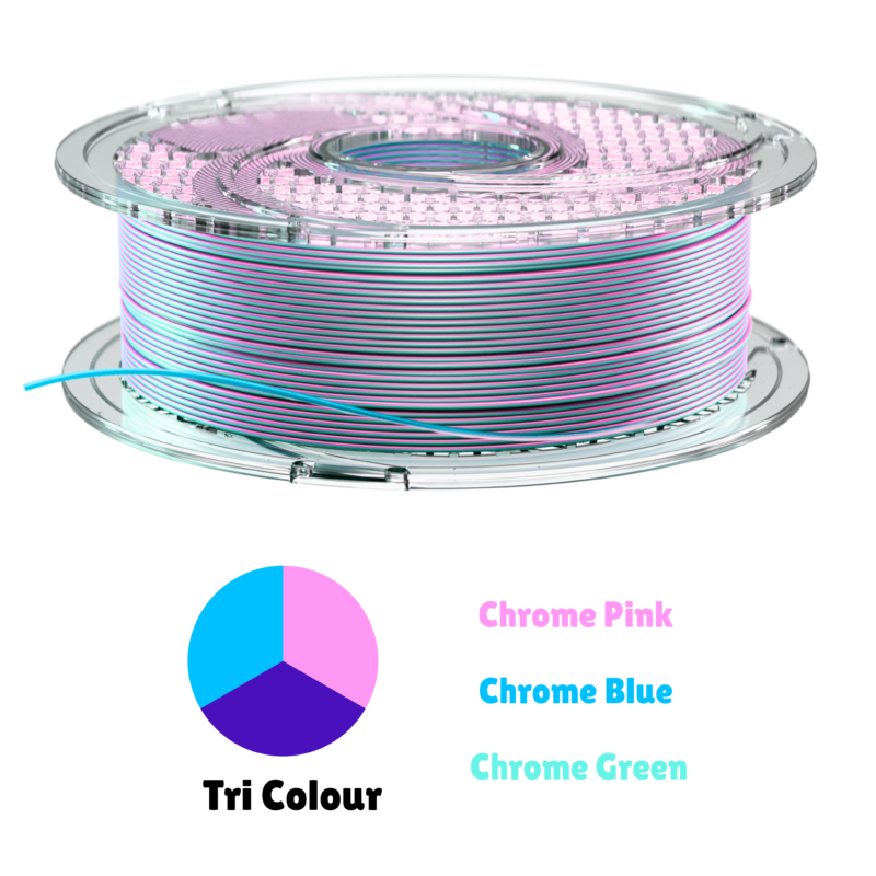 SA Filament Tri Silk PLA+ Chrome Royale_Side of Spool