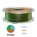 SA Filament Tri Silk PLA+ Evergreen Steel_Side of Spool