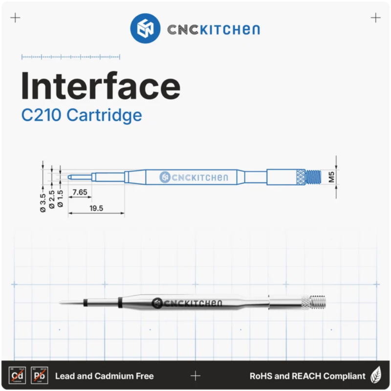 C210 Soldering Iron Adapter_Dimensions