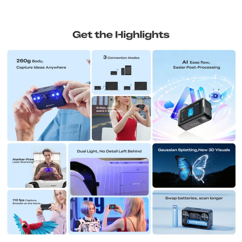 Creality Pika Wireless 3D Scanner_Main Features