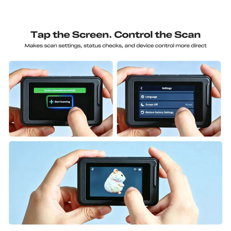Creality Pika Wireless 3D Scanner_Screen Controls